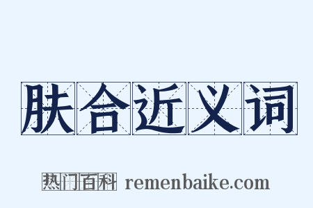 肤合近义词是什么意思的图片